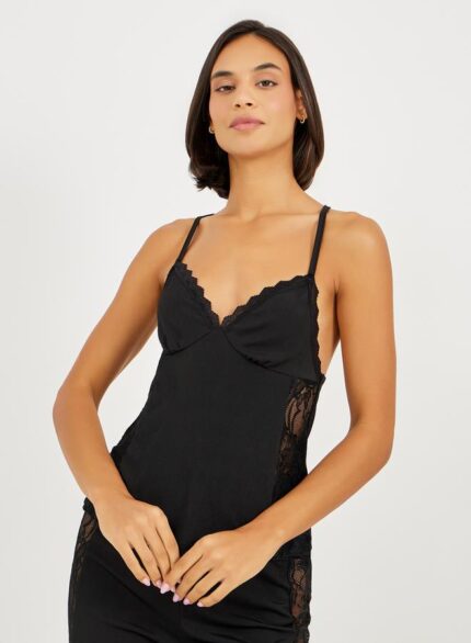 Side Lace Insert Cami and Pyjama Set